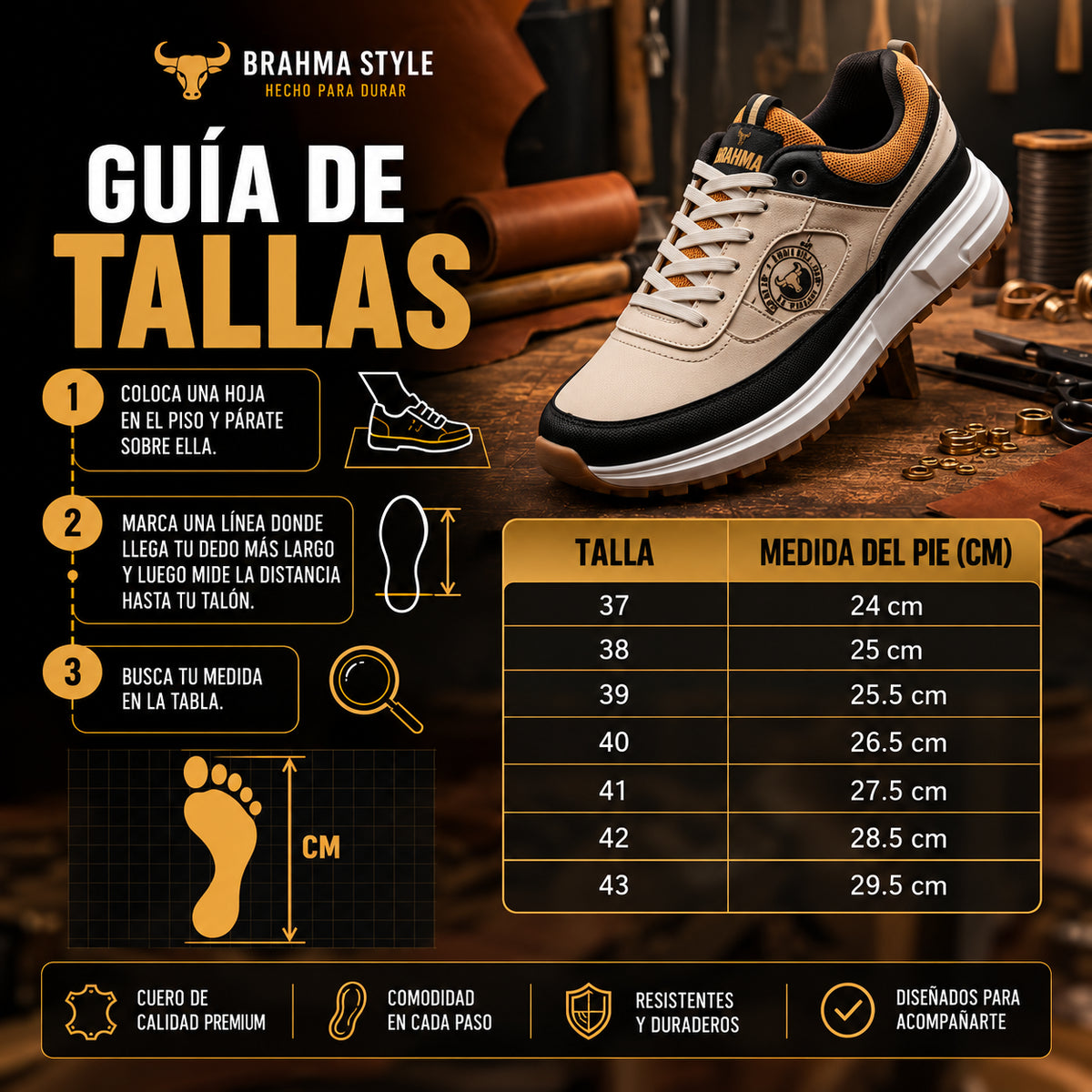 ZAPATO BRAHMA CLASICO | COMODIDAD Y ESTILO